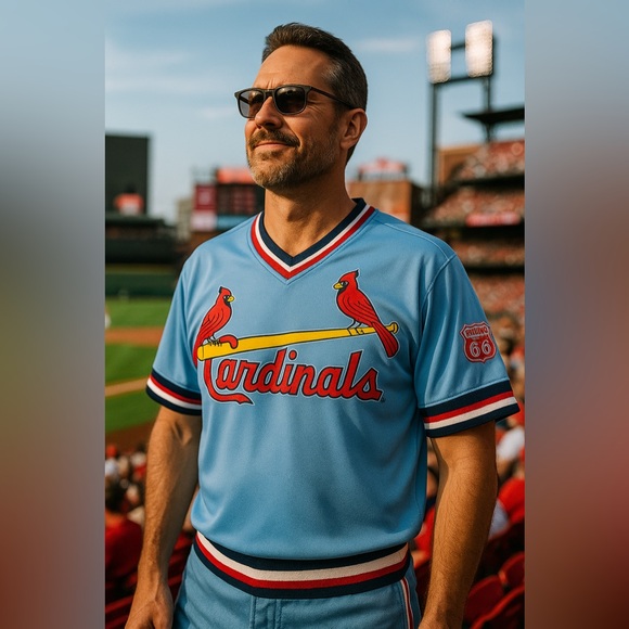 Cardinals Other - St. Louis Cardinals Powder Blue Baseball Jersey XL Phillips 66 Retro Style